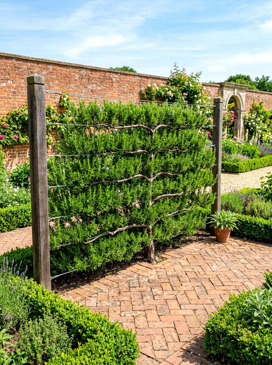 Espalier Herb Support Fence - 30 herb garden fence ideas