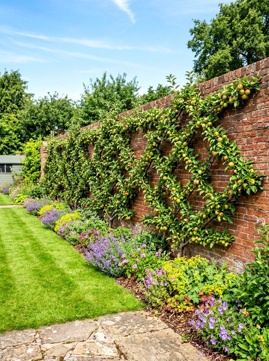 Espalier Trees - 30 backyard privacy ideas