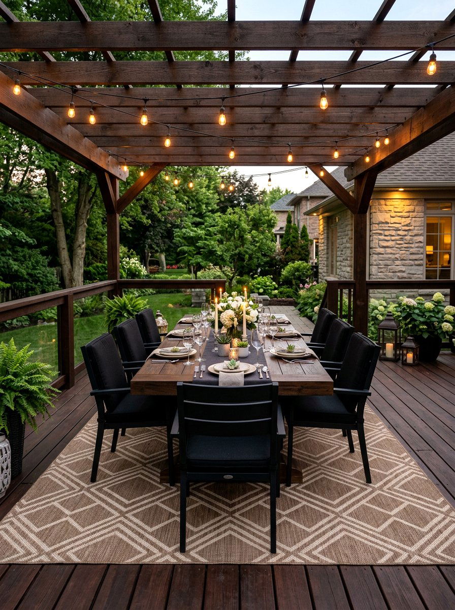 Espresso Deck - 30 wood stain deck ideas