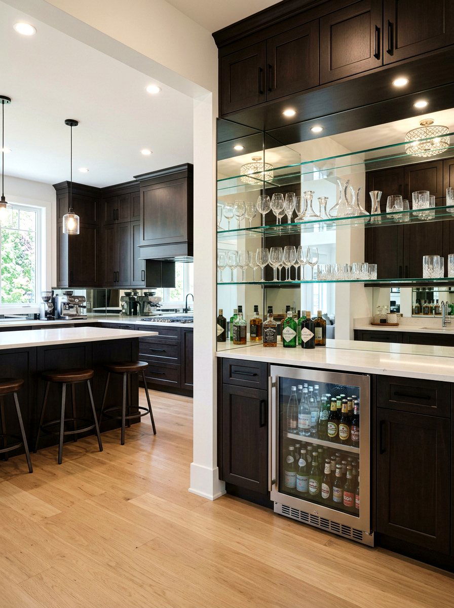 Espresso kitchen with butler pantry - 30 espresso kitchen ideas