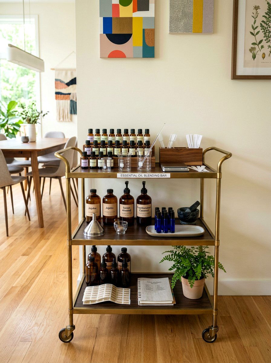 Essential Oil Bar - 30 aromatherapy room ideas