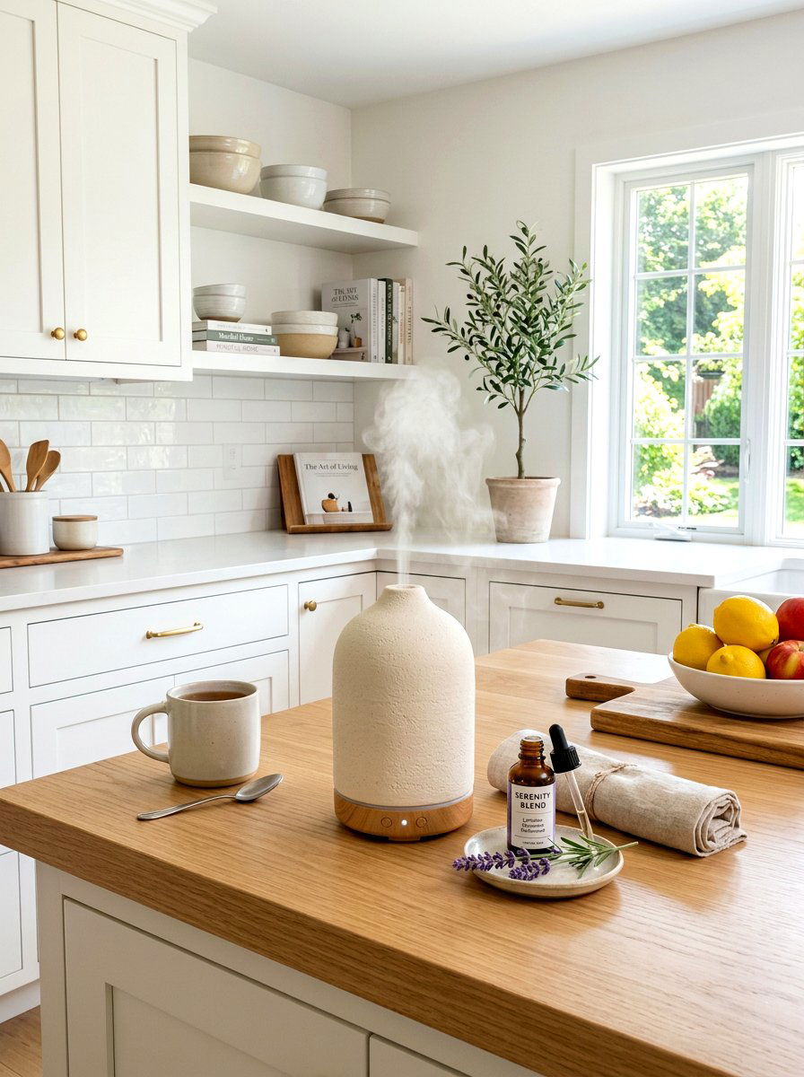 Essential Oil Diffuser - 30 kitchen counter decor ideas