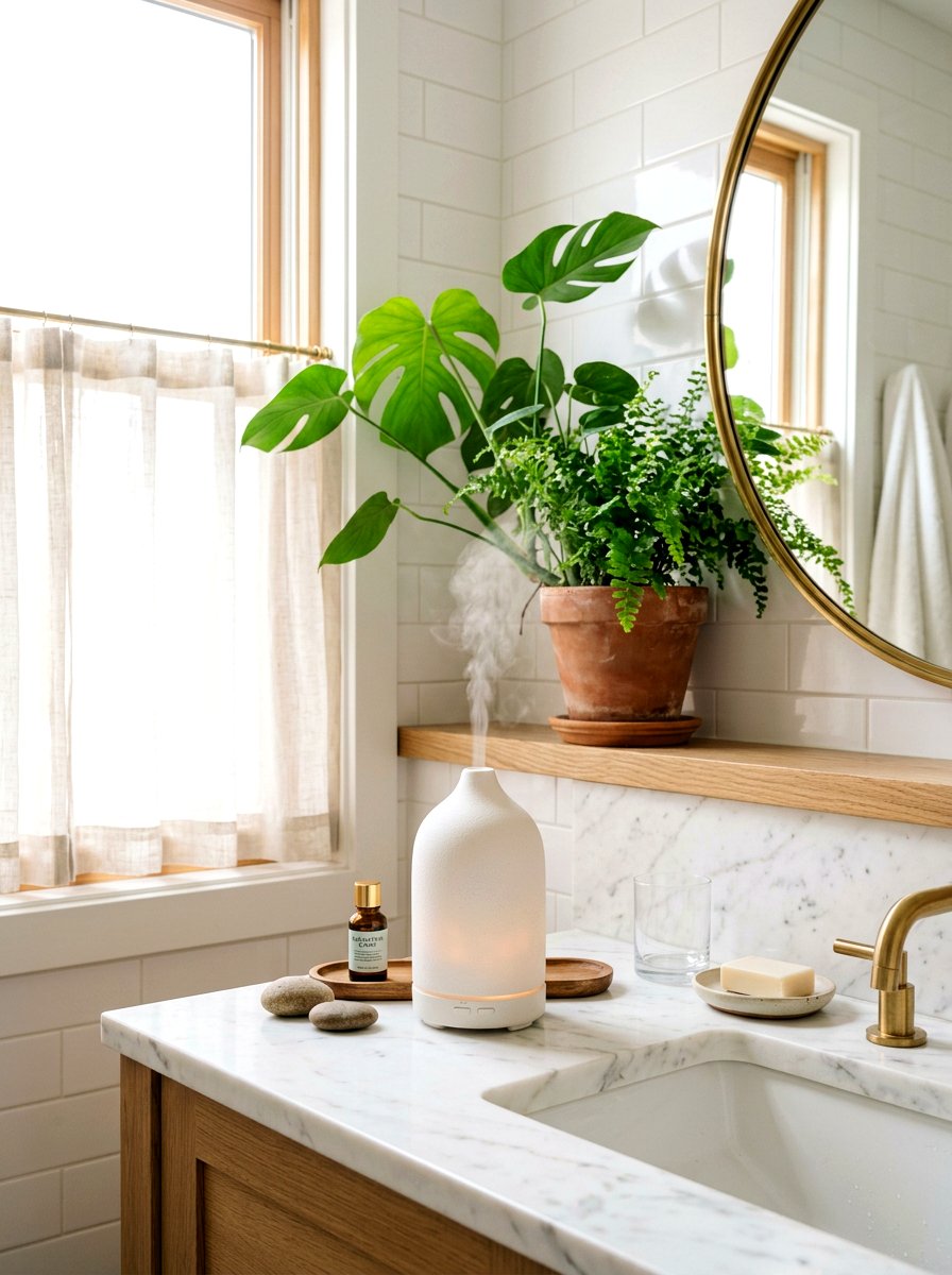 Essential Oil Diffuser - 30 sensory bathroom ideas