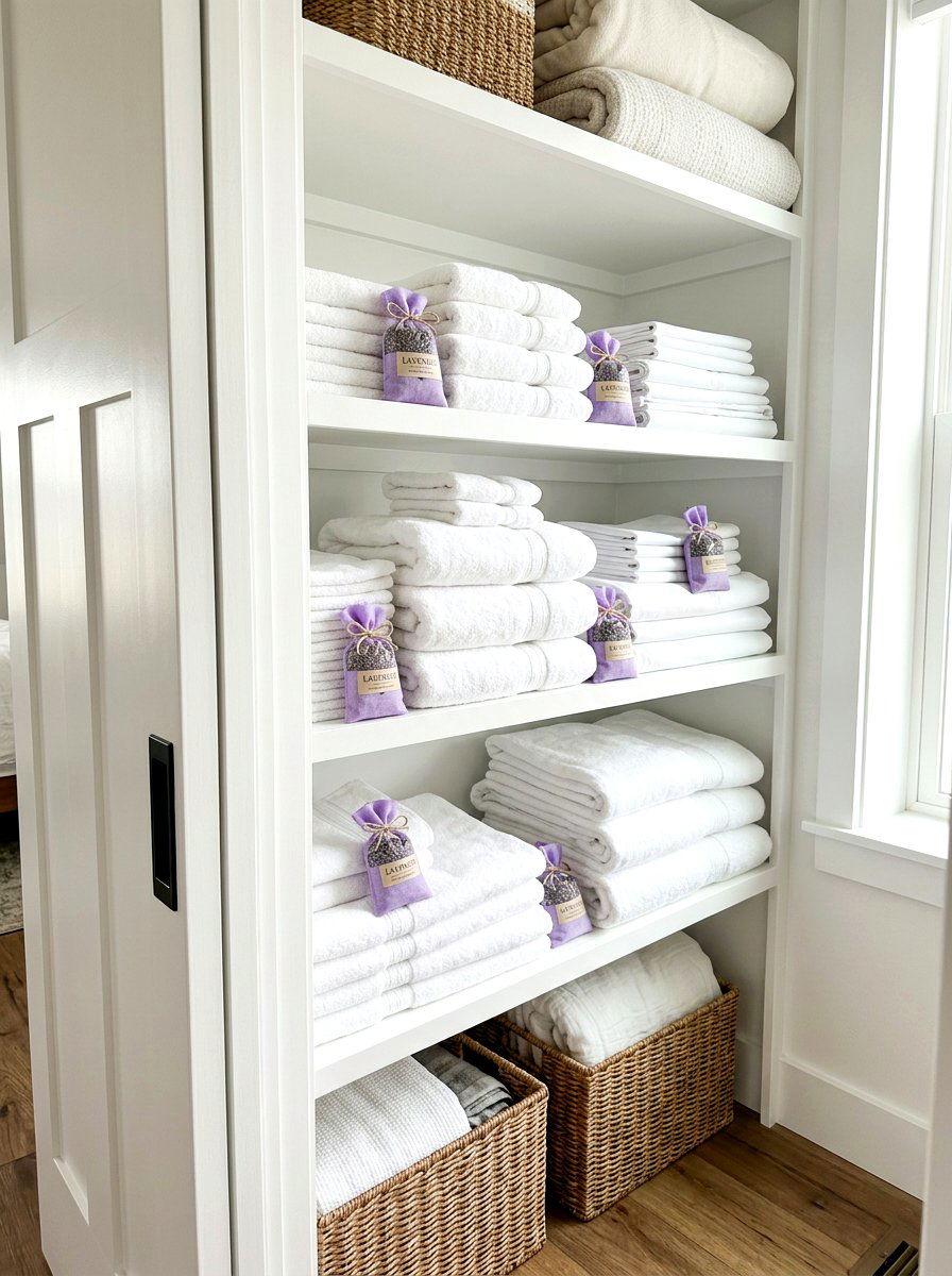 Essential Oil Sachets - 30 linen closet organization ideas