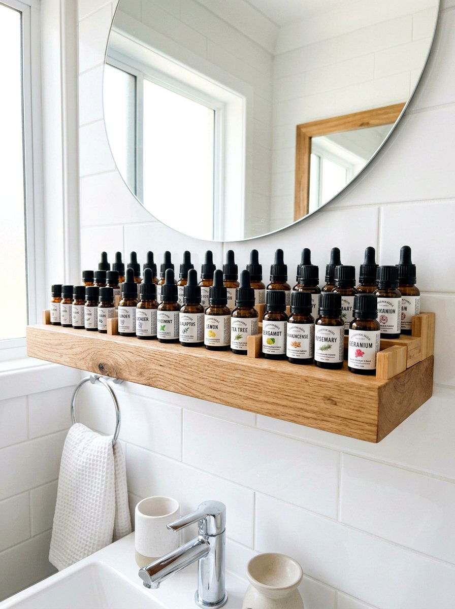 Essential Oil Storage - 30 sensory bathroom ideas