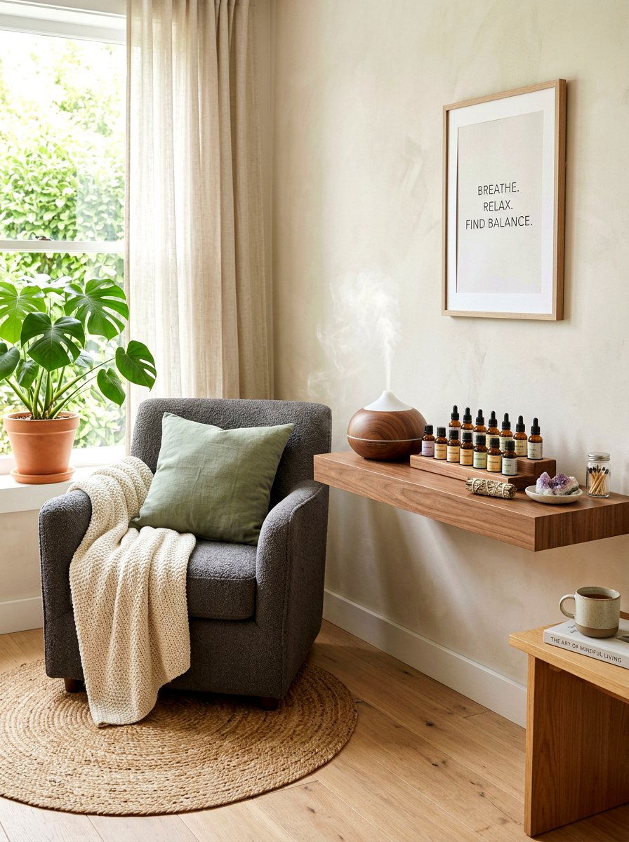 Essential oil meditation setup - 30 sunrise meditation space ideas