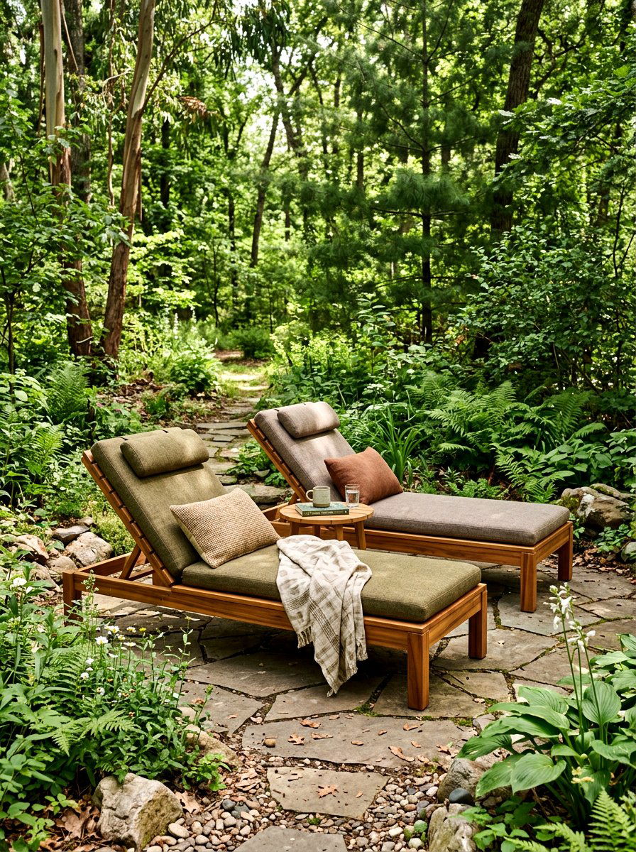 Eucalyptus Chaise Pair - 30 chaise pair patio ideas