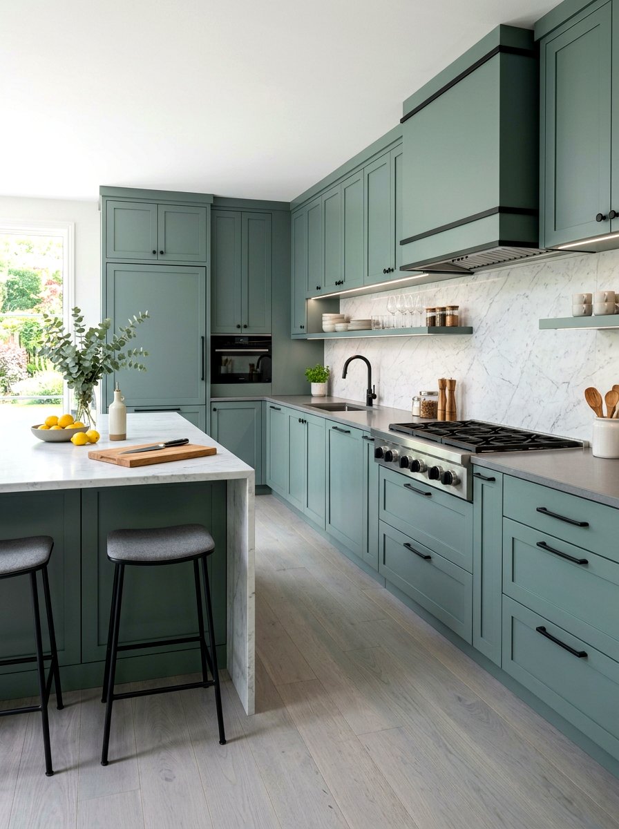 Eucalyptus Green Kitchen - 30 green kitchen ideas