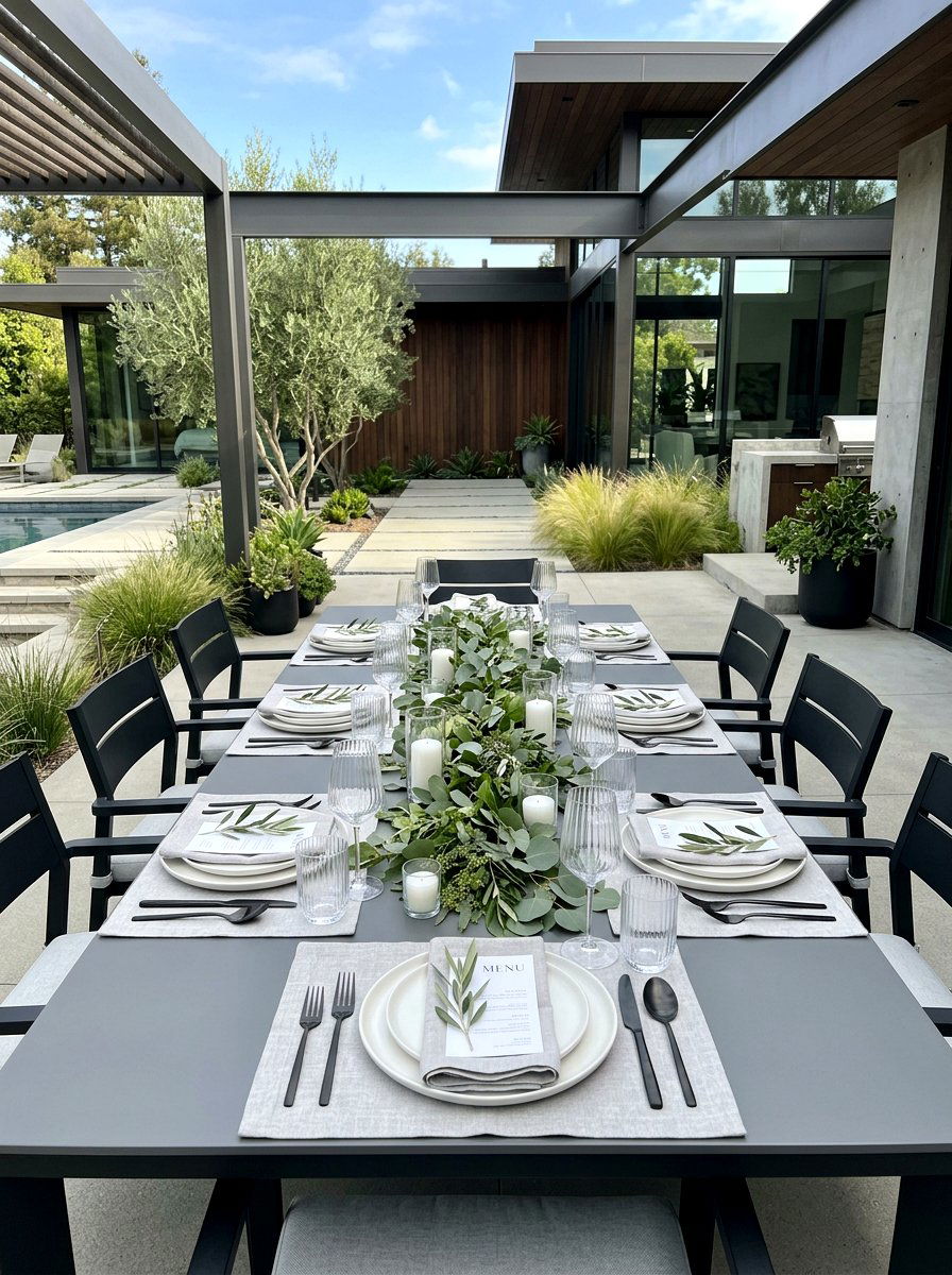 Eucalyptus Greenery Runner - 30 summer table setting ideas
