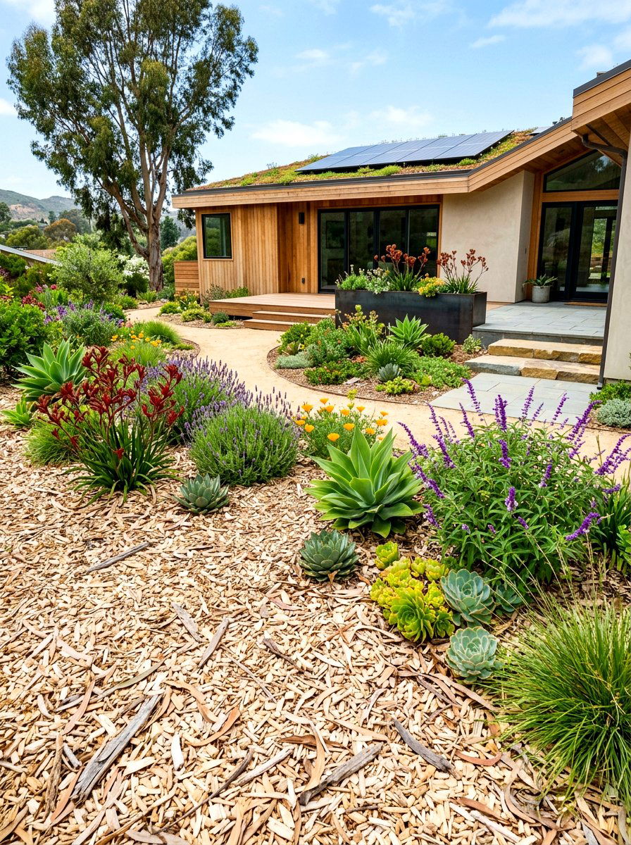 Eucalyptus Mulch Ground - 30 front yard mulch ideas