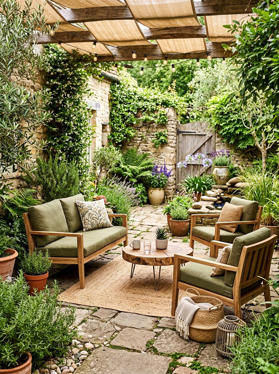 30 Courtyard Patio Furniture Ideas to Create Cozy Seating