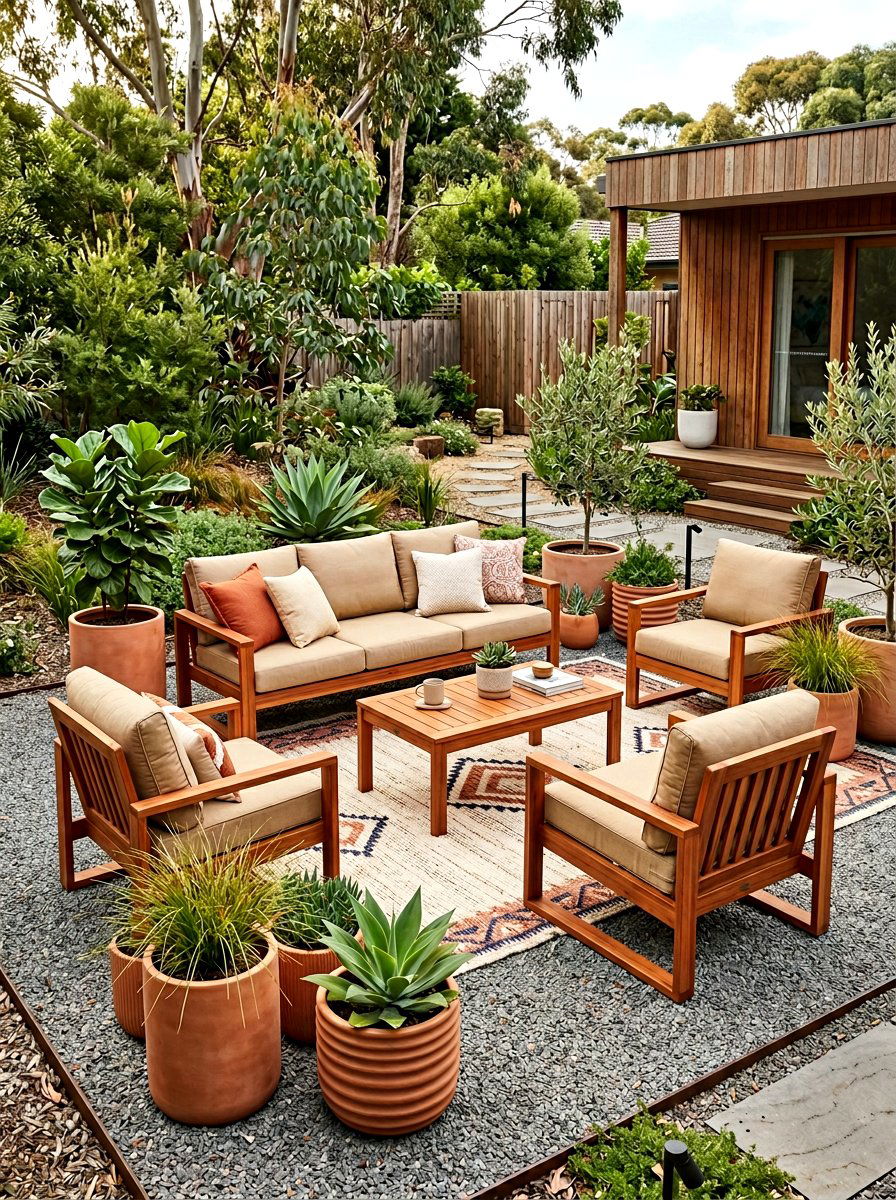 Eucalyptus furniture set - 30 patio furniture ideas