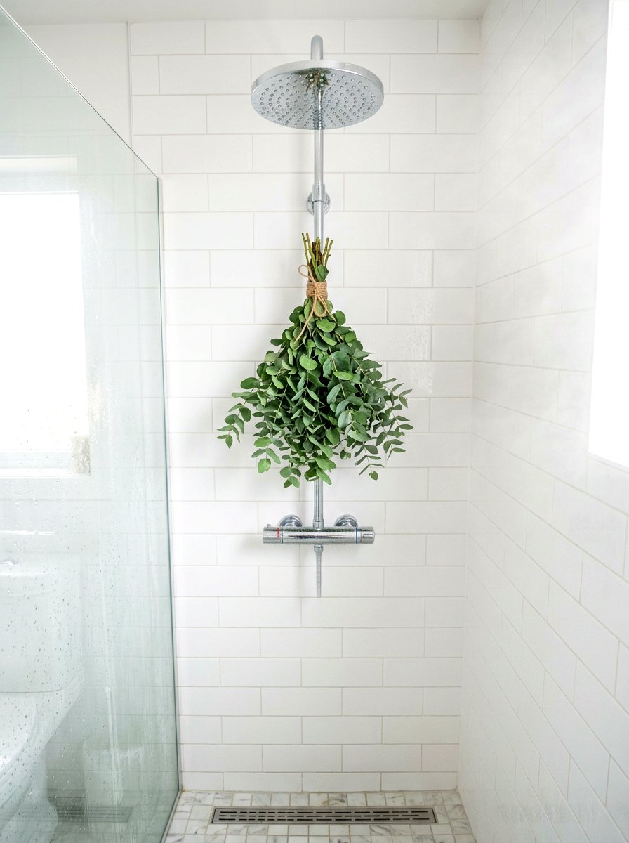 Eucalyptus shower bundle - 30 rental bathroom makeover ideas aesthetic