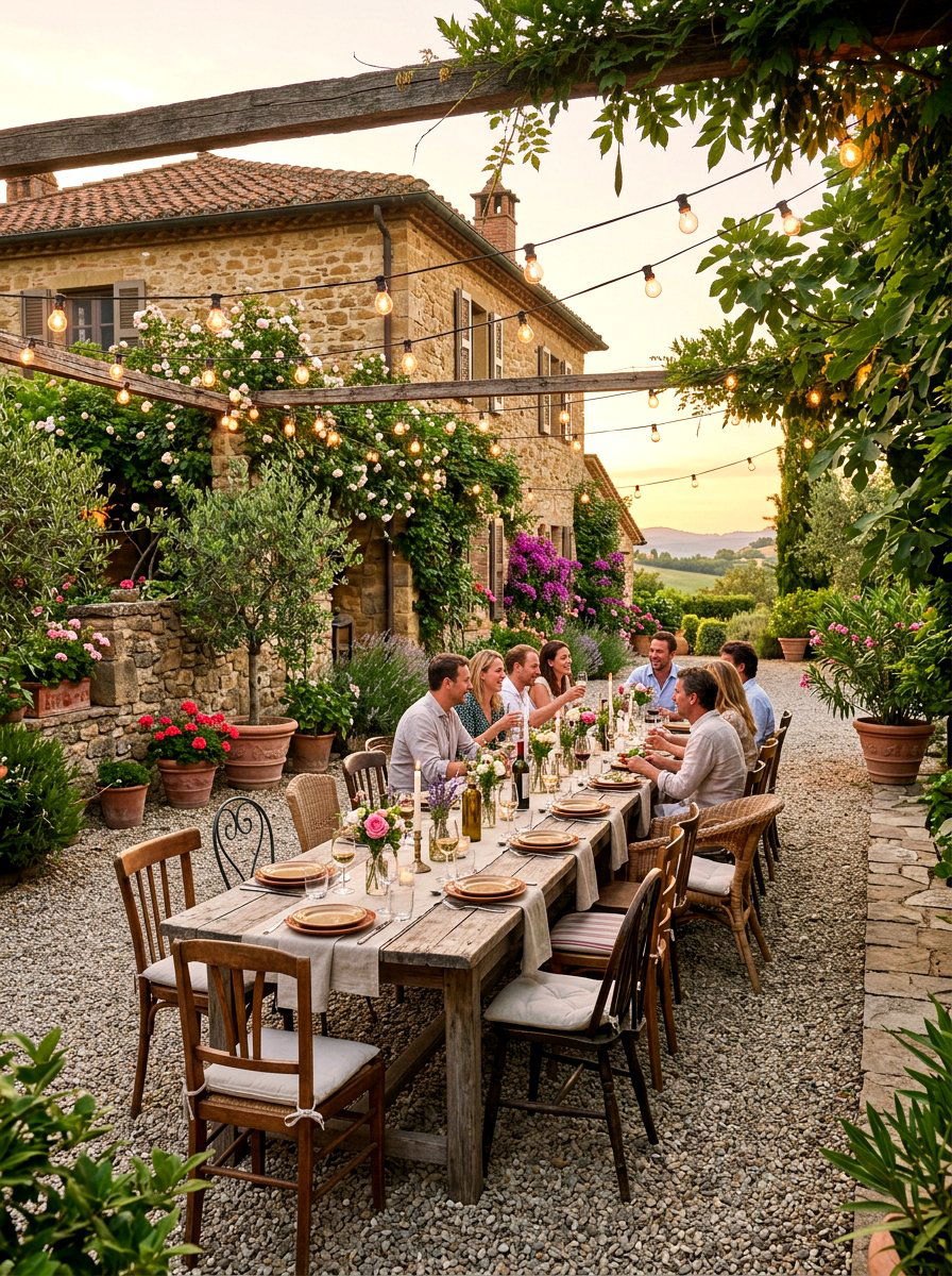 European Al Fresco Dining Area - 30 European summer home ideas