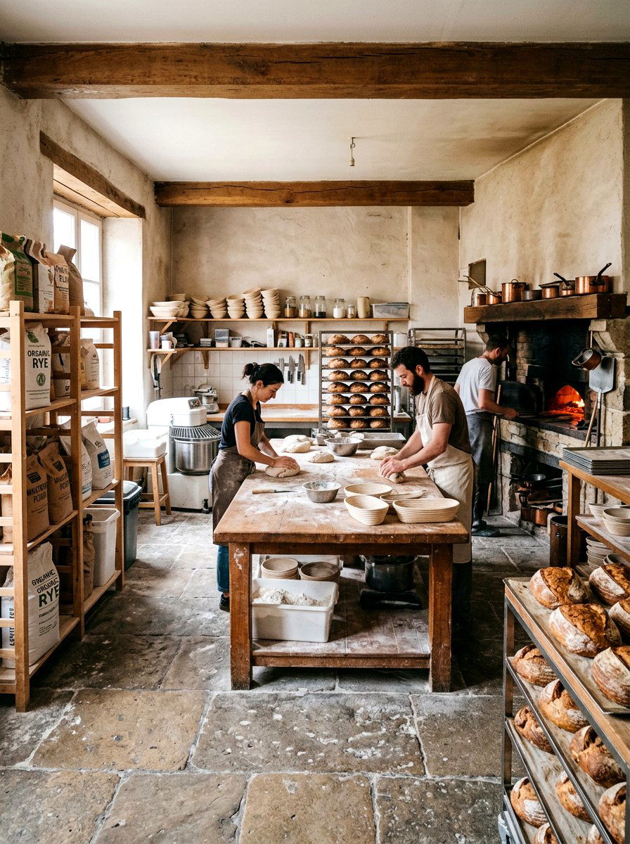 European Artisan Bakery Kitchen - 30 vintage bakery kitchen ideas