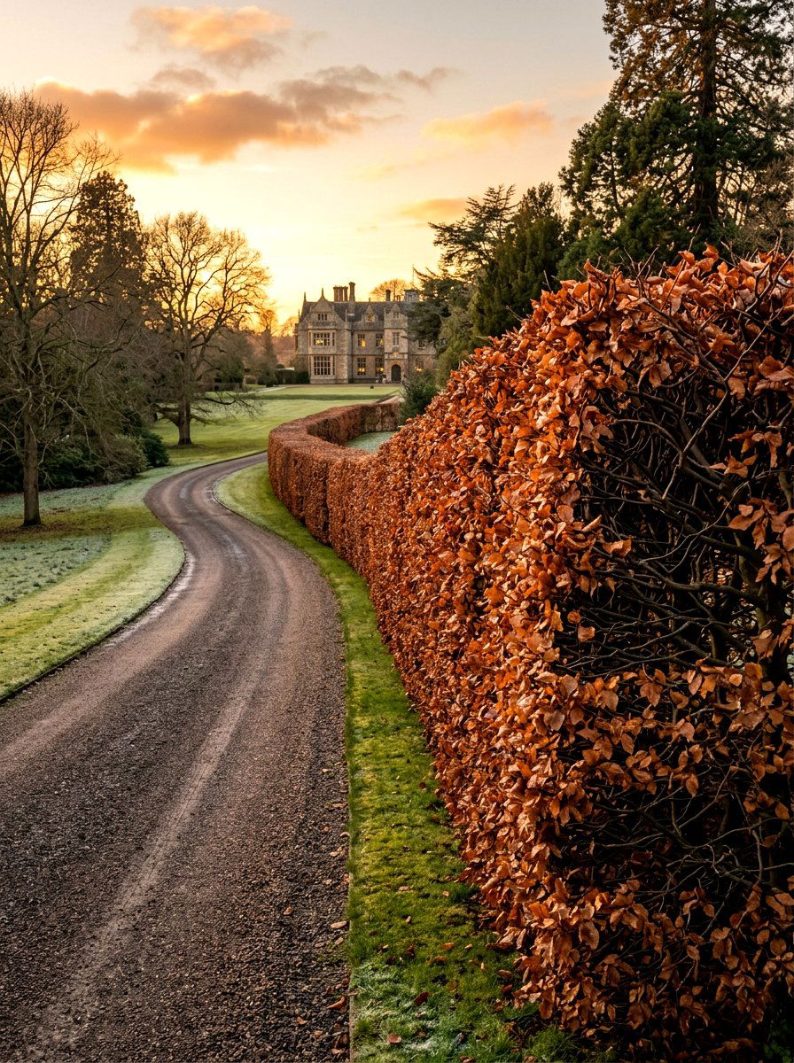 European Beech Hedge - 30 hedge privacy ideas