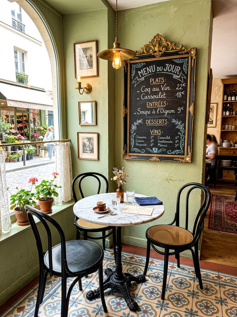 European Bistro Inspired Corner - 30 Nancy Meyers breakfast nook ideas