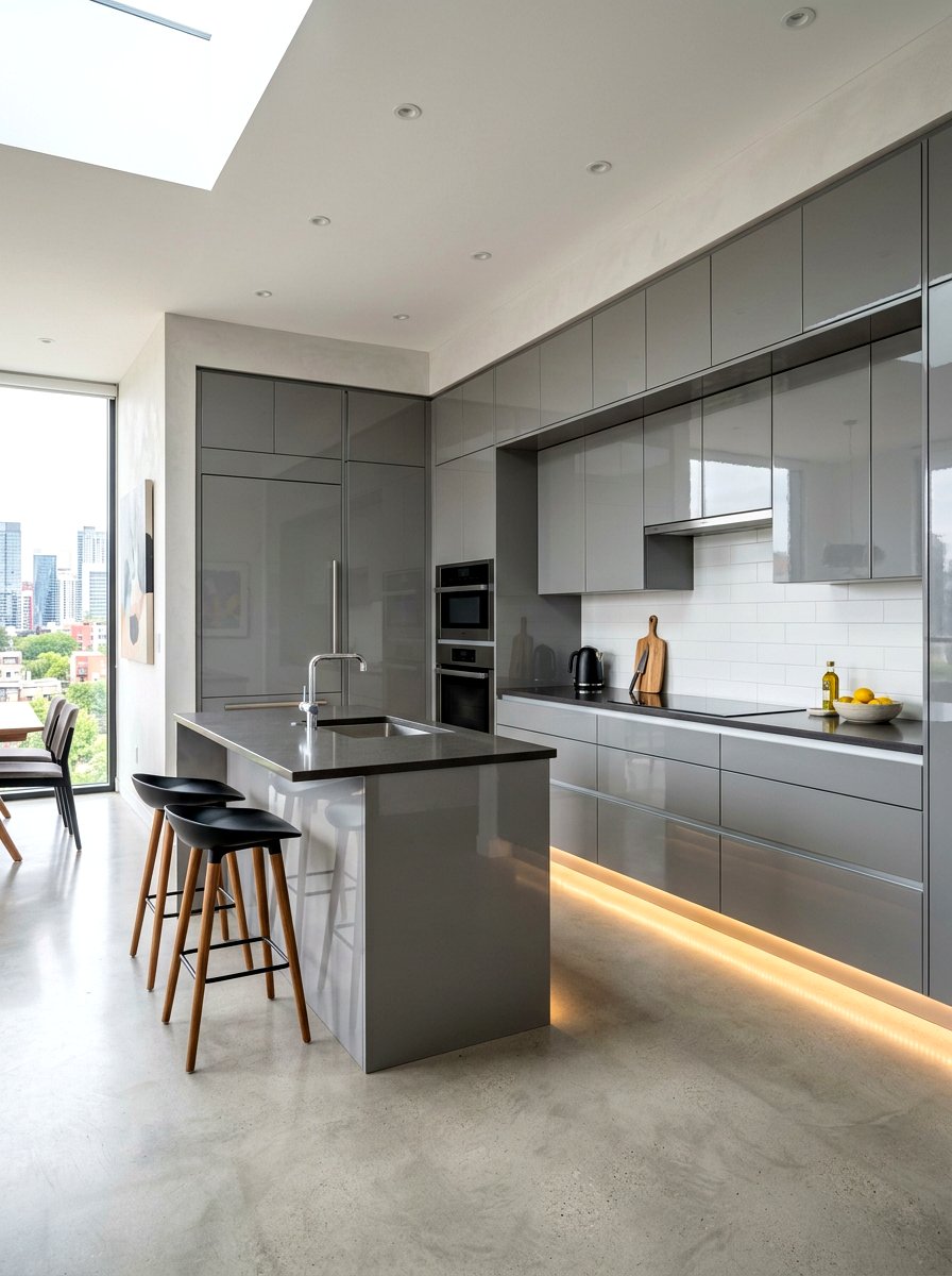 European Flat Panel Kitchen - 30 appliance wall kitchen ideas