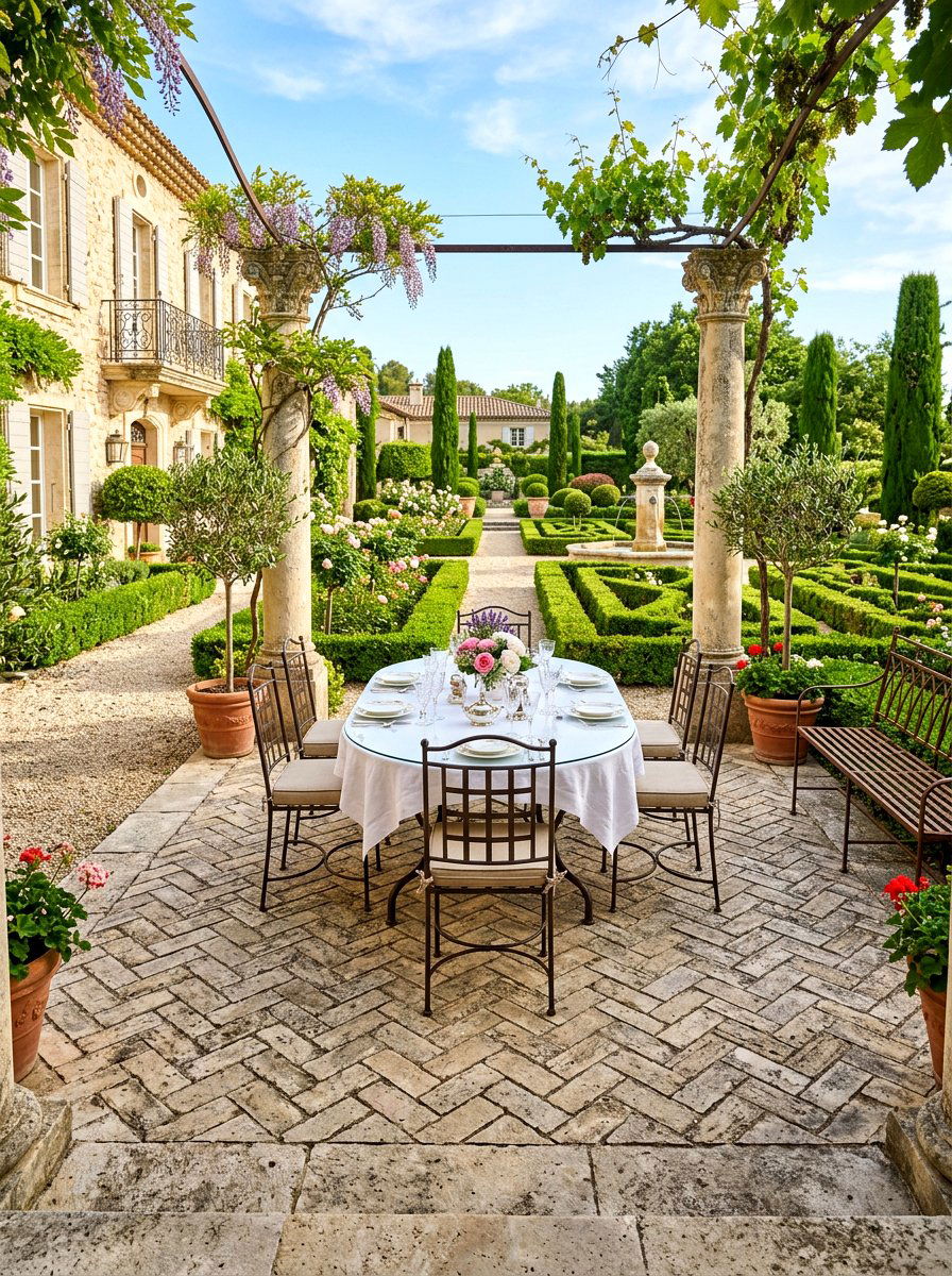 European Patio - 30 stone courtyard patio ideas
