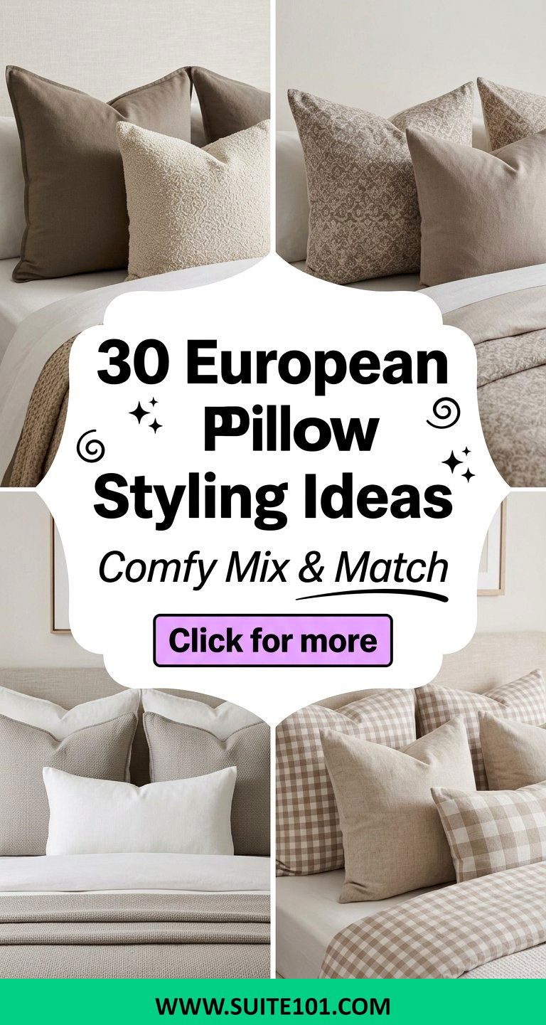 European Pillow Styling Ideas: 30 Comfy Mix-and-Match Combos - Suite 101