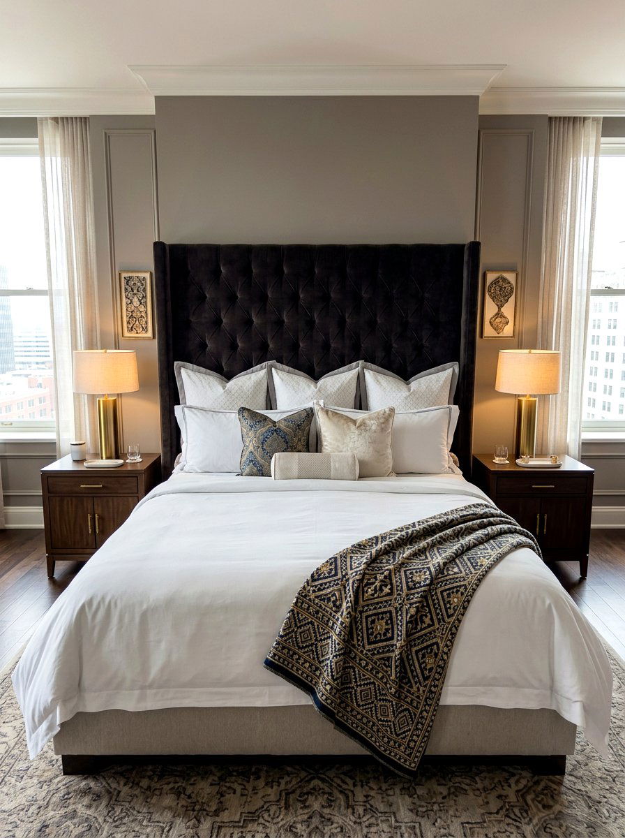 European Sham Layout - 30 hotel duvet bedroom ideas