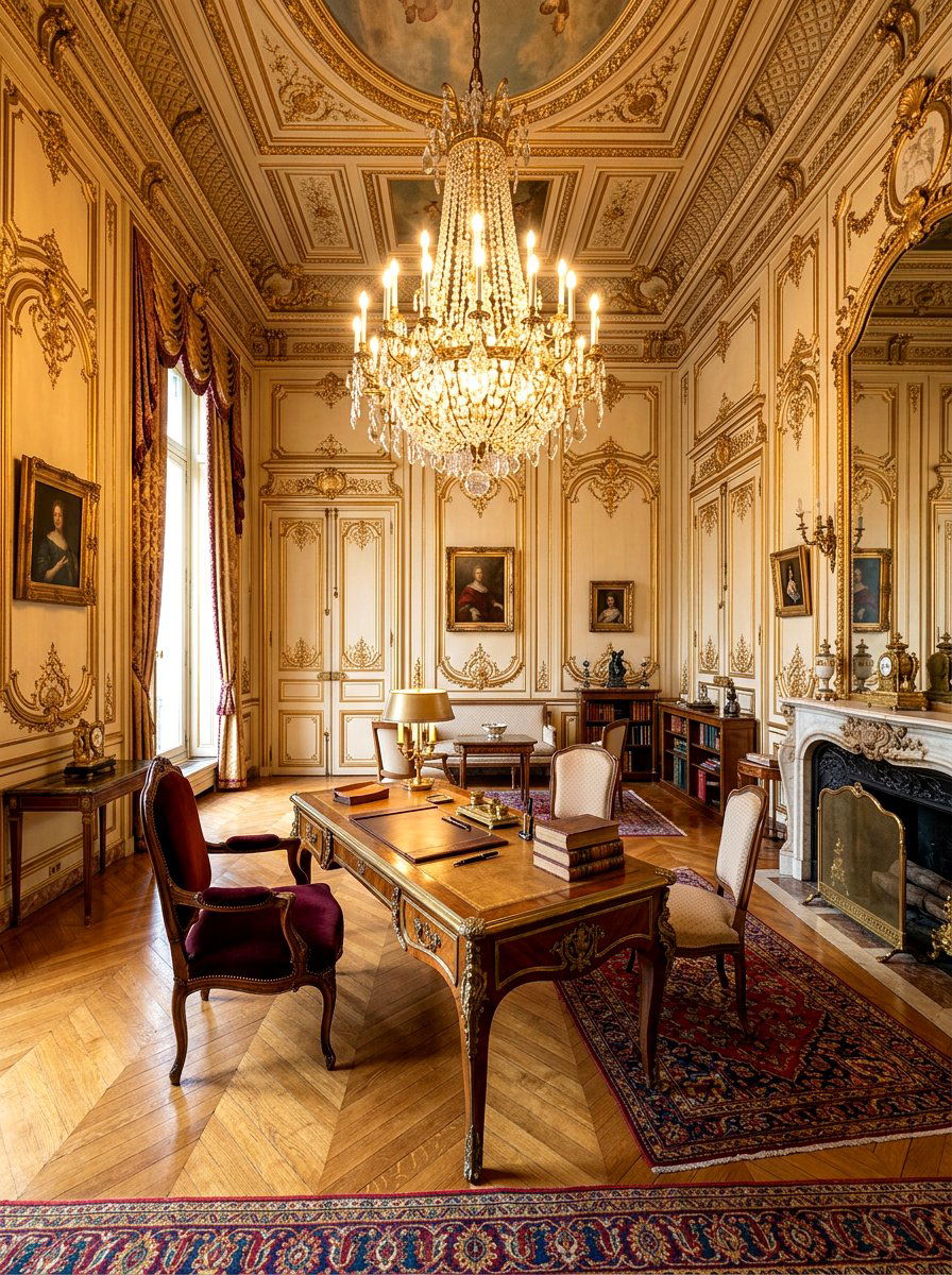 European Style Wall Boiserie - 30 office wall molding ideas