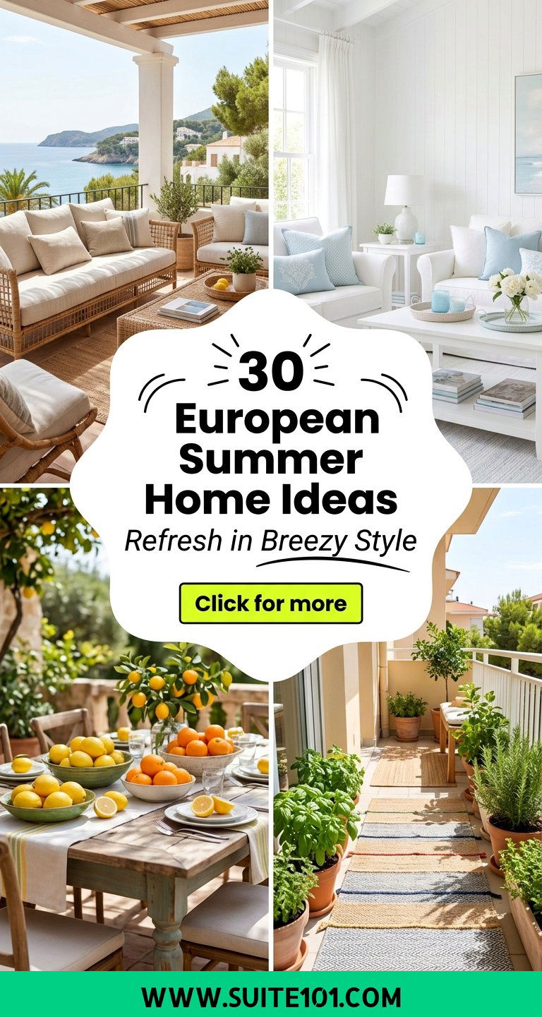 European Summer Home Ideas 30 Breezy Ways to Refresh Style - European Summer Home Ideas: 30 Breezy Ways to Refresh Style