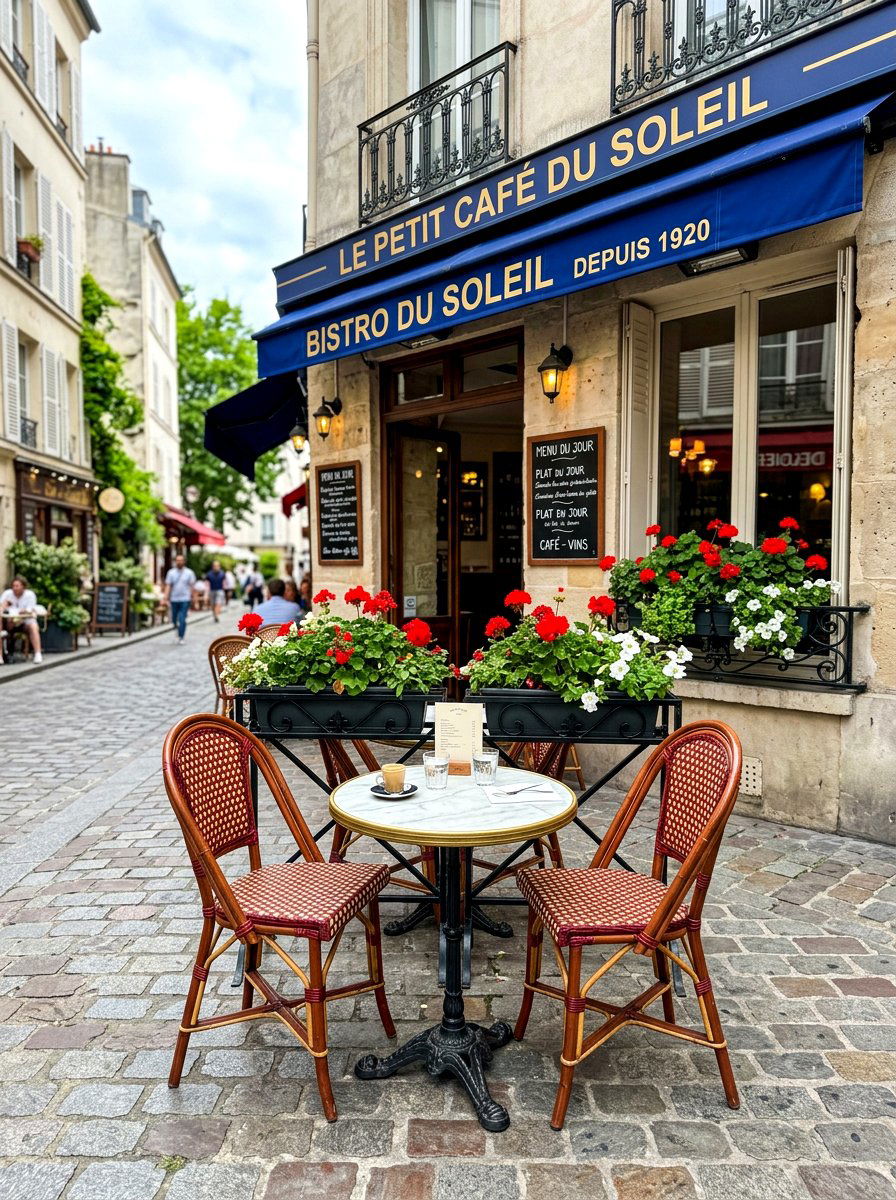 European cafe style seating - 30 small courtyard seating ideas
