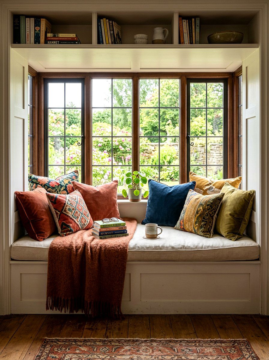 European pillows for window seats - 30 European pillow styling ideas