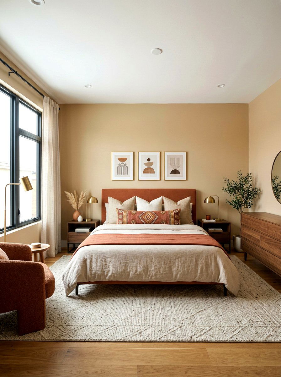 European pillows layered with lumbar pillows - 30 European pillow styling ideas