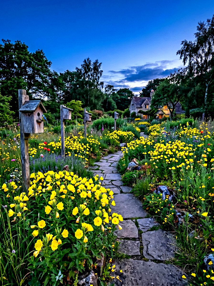 Evening Primrose Landscape - 30 evening fragrance garden ideas