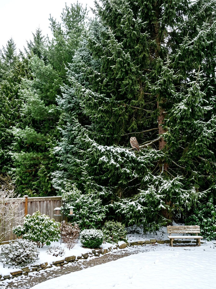 Evergreen Shelter Trees - 30 bird friendly backyard ideas