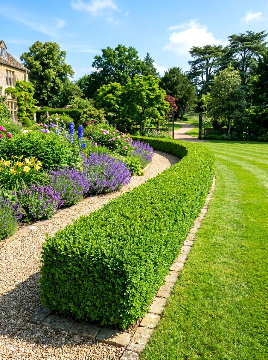 Evergreen Shrub Border - 30 utility box cover ideas