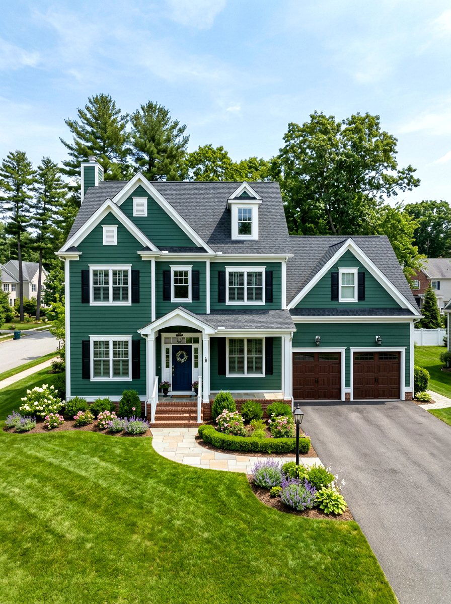 Evergreen Traditional Siding - 30 green house exterior ideas