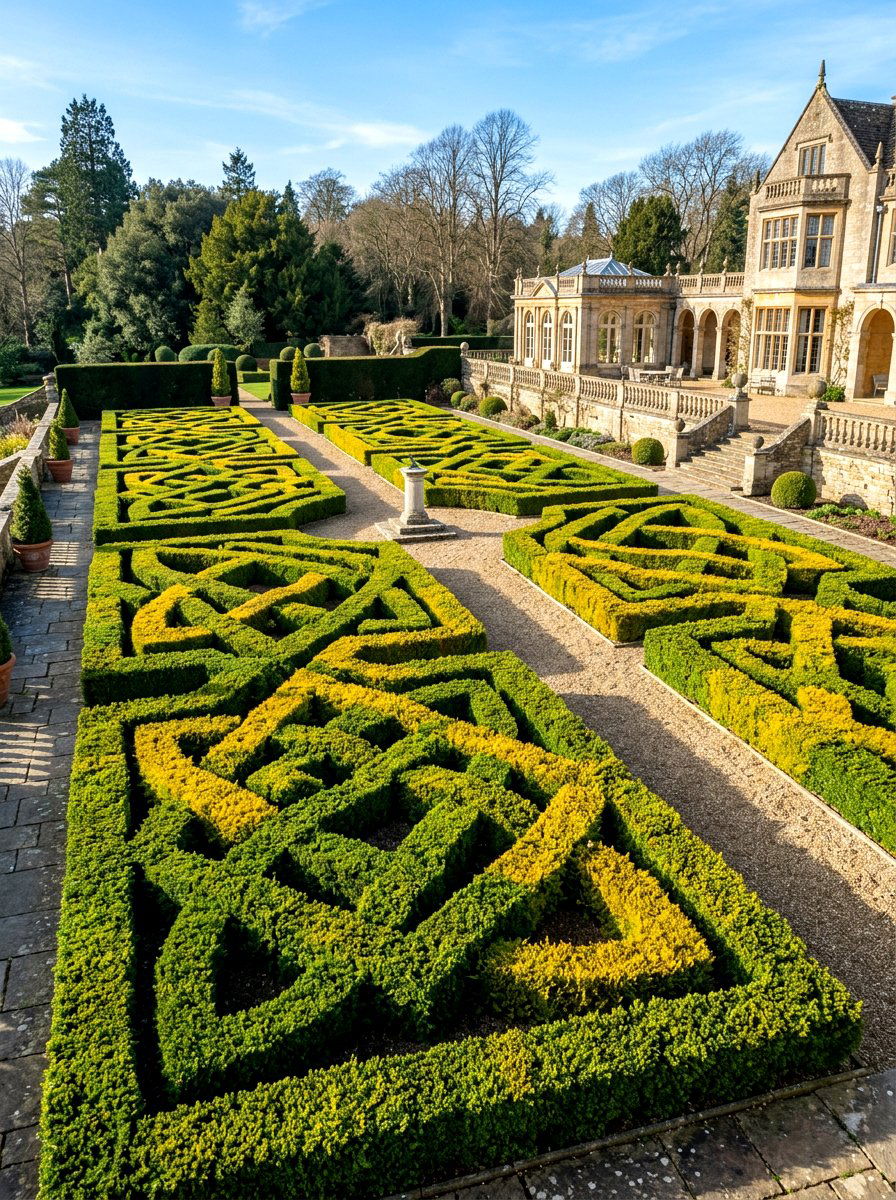 Evergreen knot garden