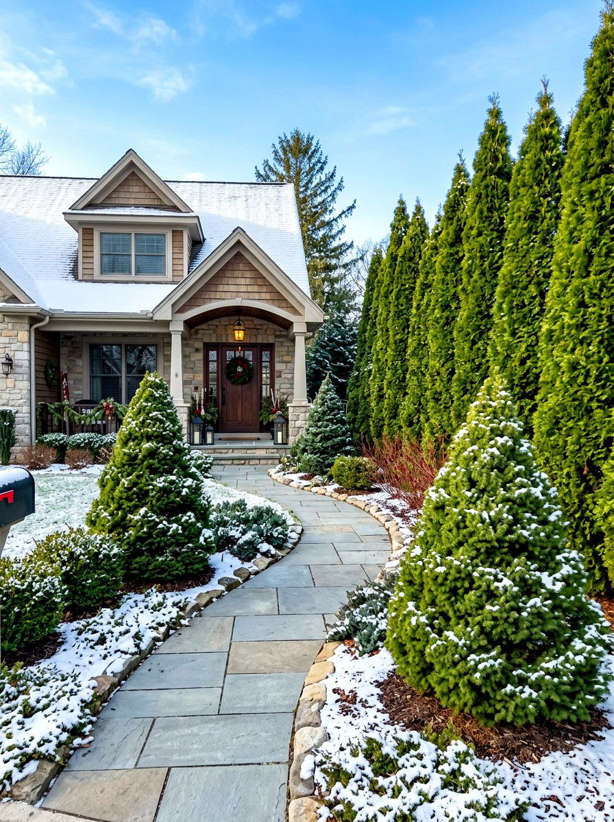 Evergreens For Front Yard - 30 simple front yard ideas