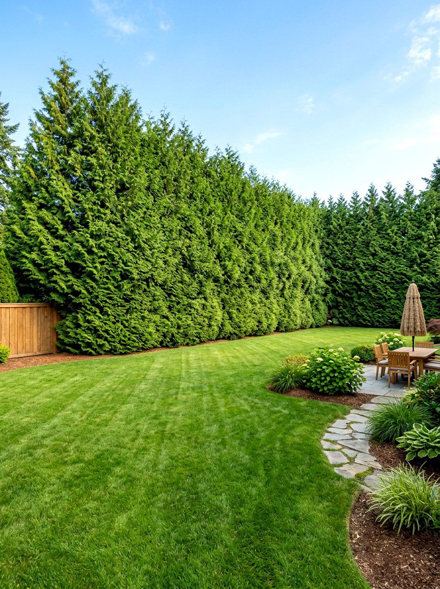 Evergreens For Privacy - 30 low maintenance landscaping ideas