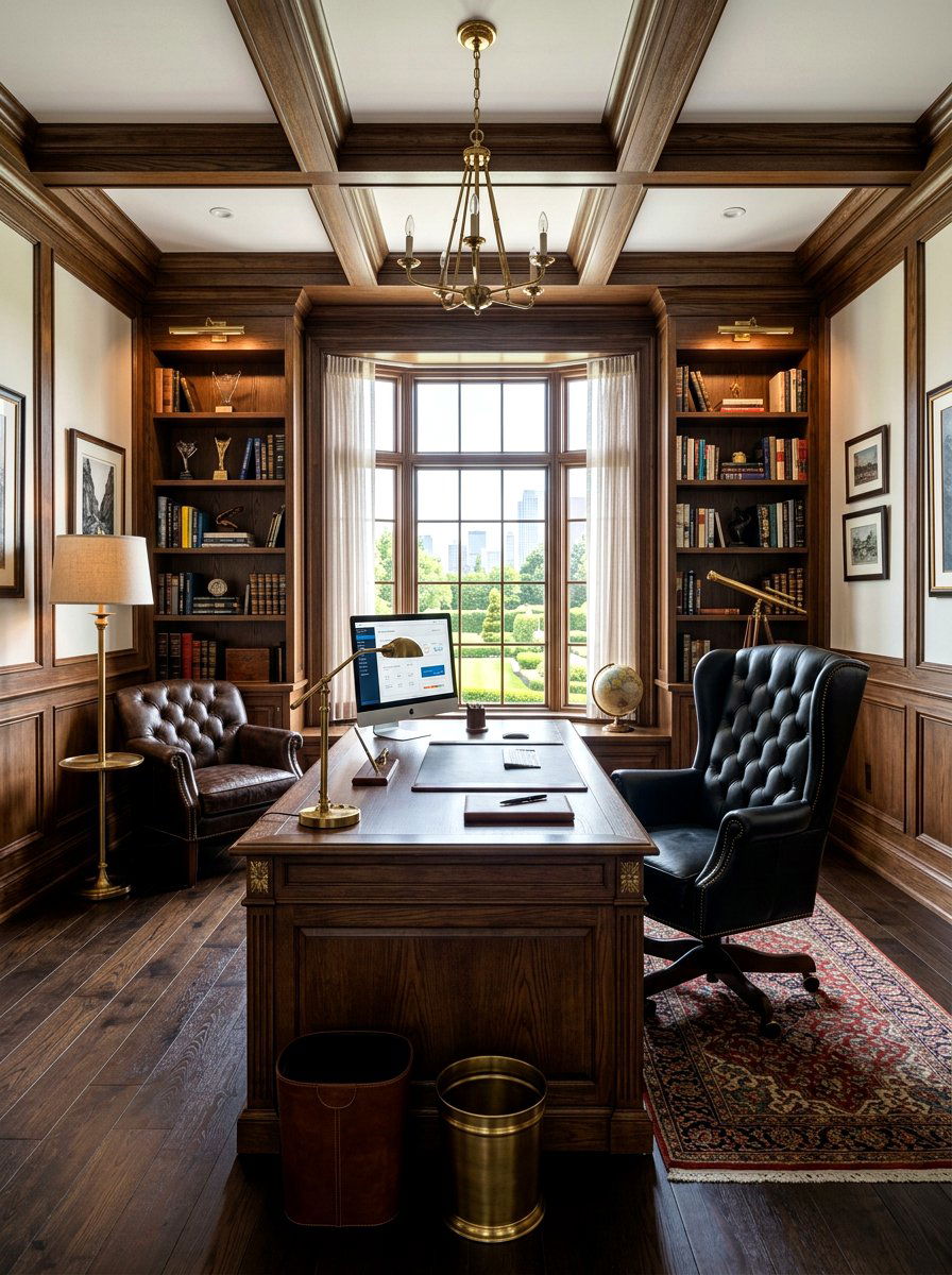 Executive Home Studio - 30 masculine home studio ideas