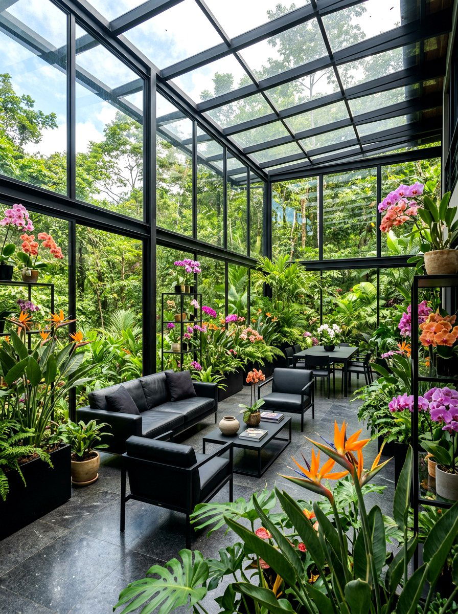Exotic Flower Solarium - 30 flower room ideas