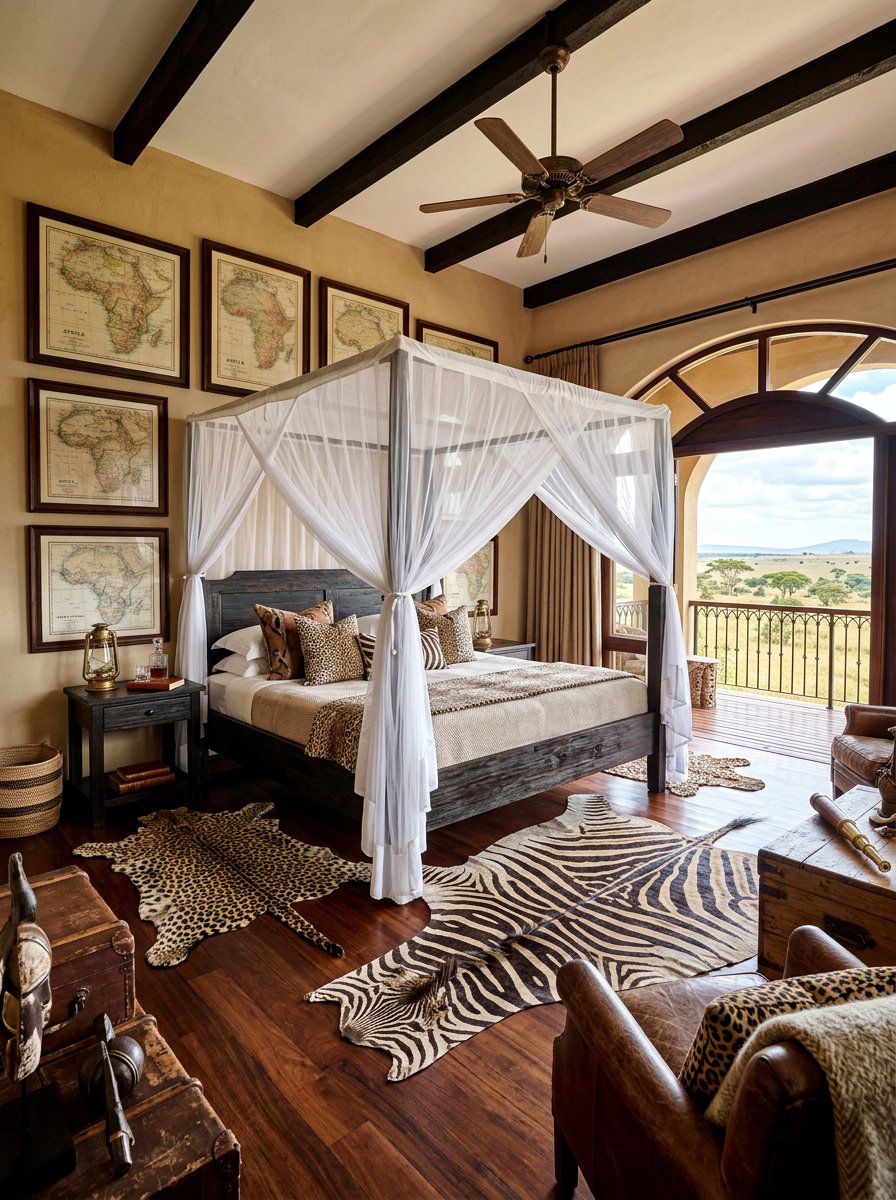 Exotic Safari Bedroom - 30 resort summer bedroom ideas
