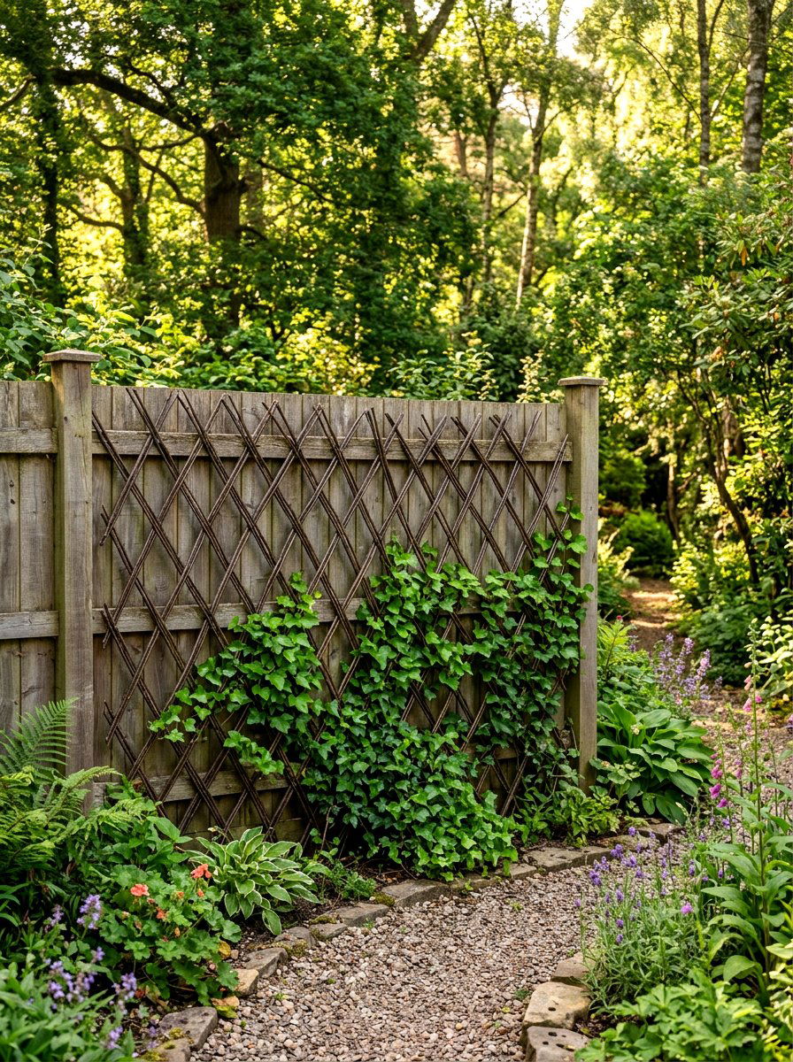 Expandable Willow Fence Trellis - 30 vertical garden trellis ideas