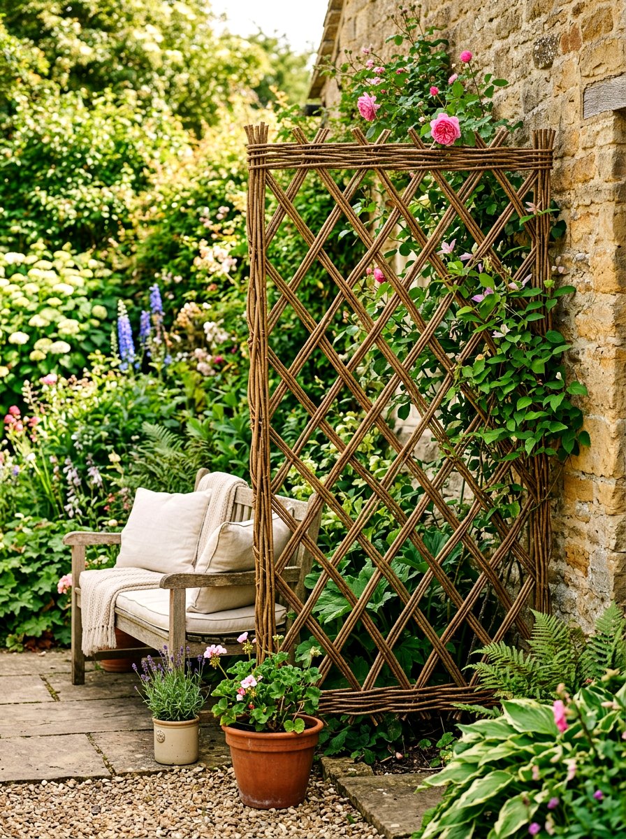 Expandable Willow Trellis - 30 herb garden trellis ideas
