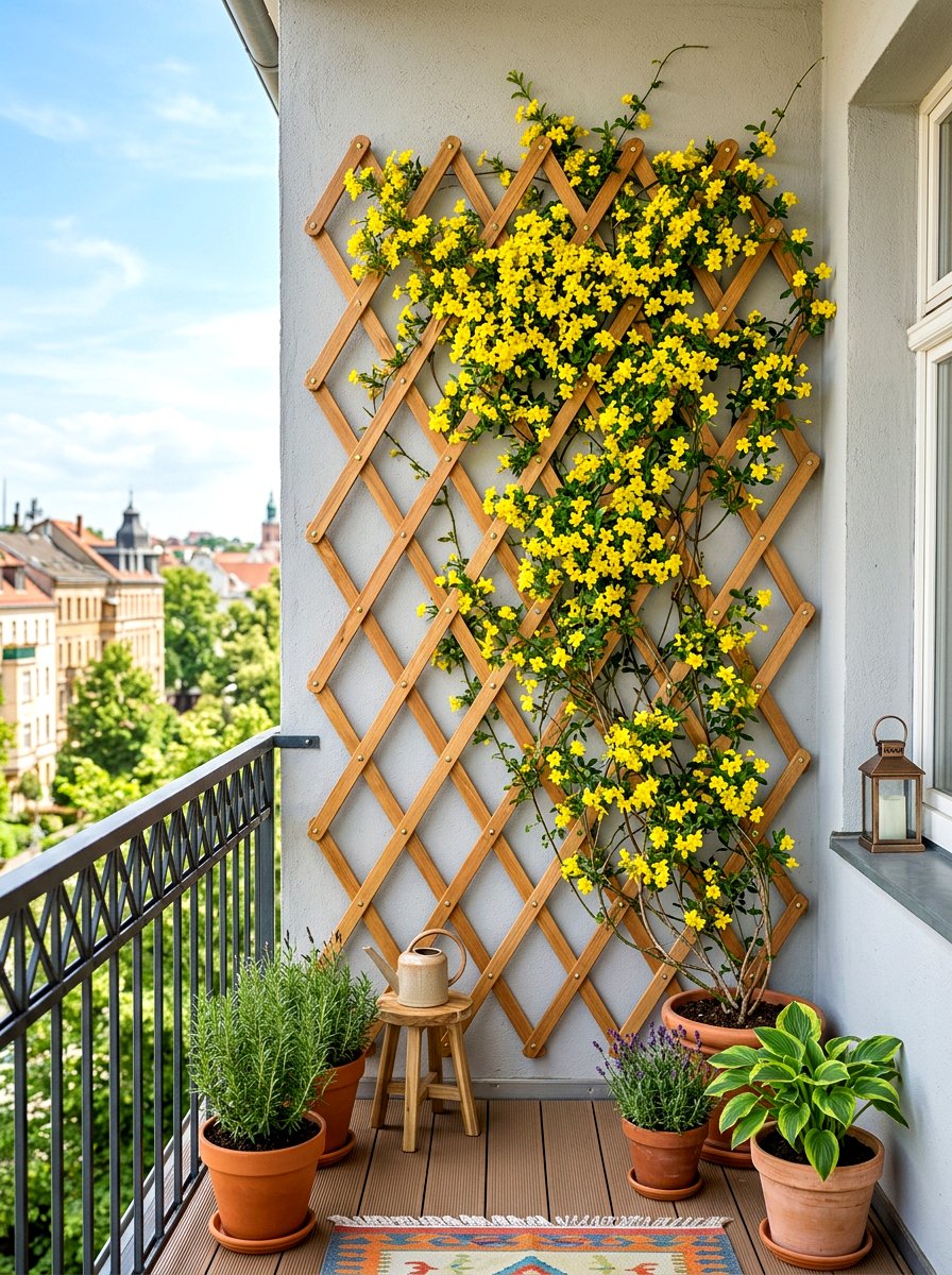 Expanding Accordion Trellis - 30 garden trellis ideas