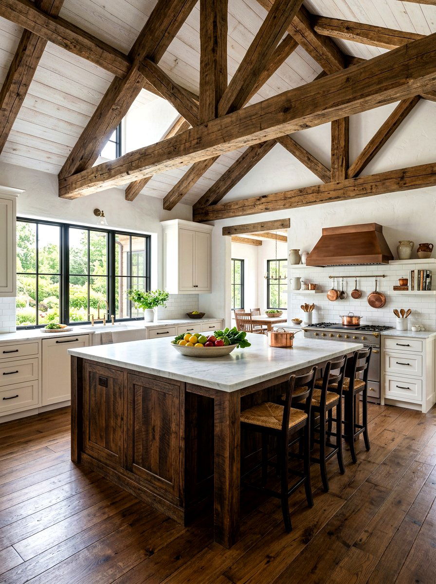 Exposed Beam Kitchen - 30 old world kitchen ideas