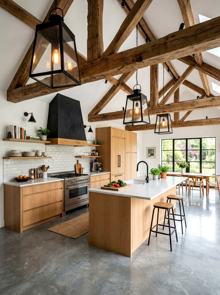 Exposed Beam Kitchen - 30 storybook kitchen ideas