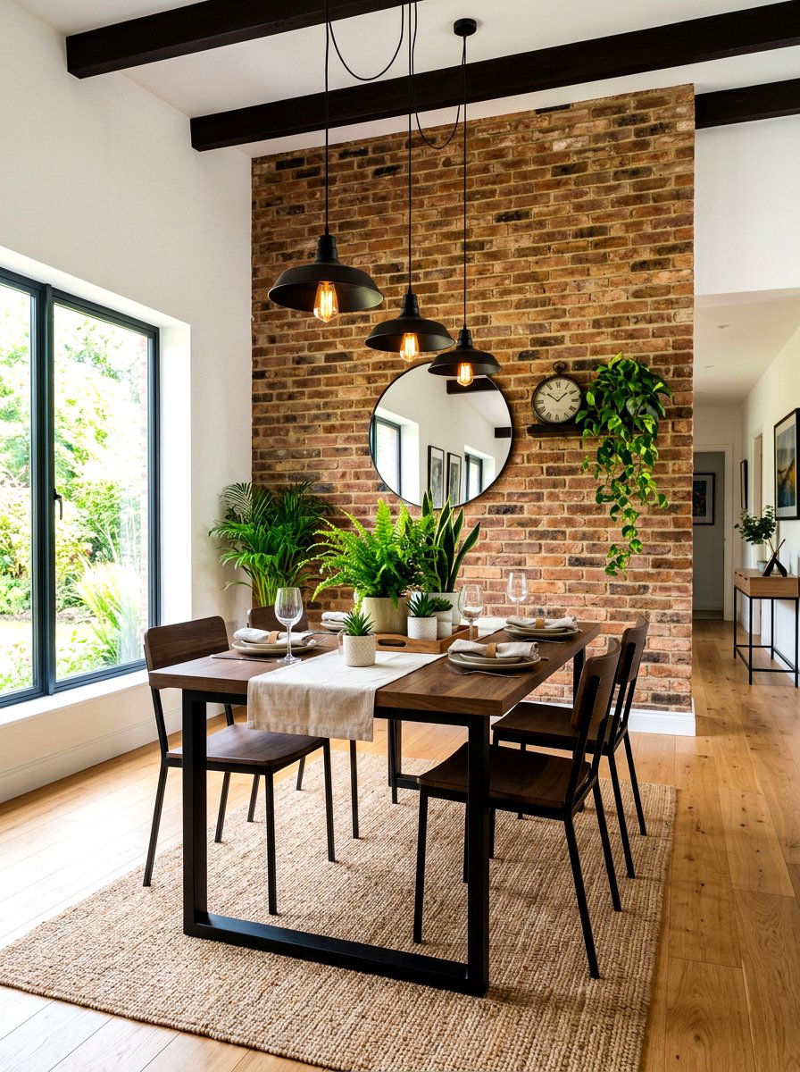 Exposed Brick Dining Room - 30 cafe style dining ideas