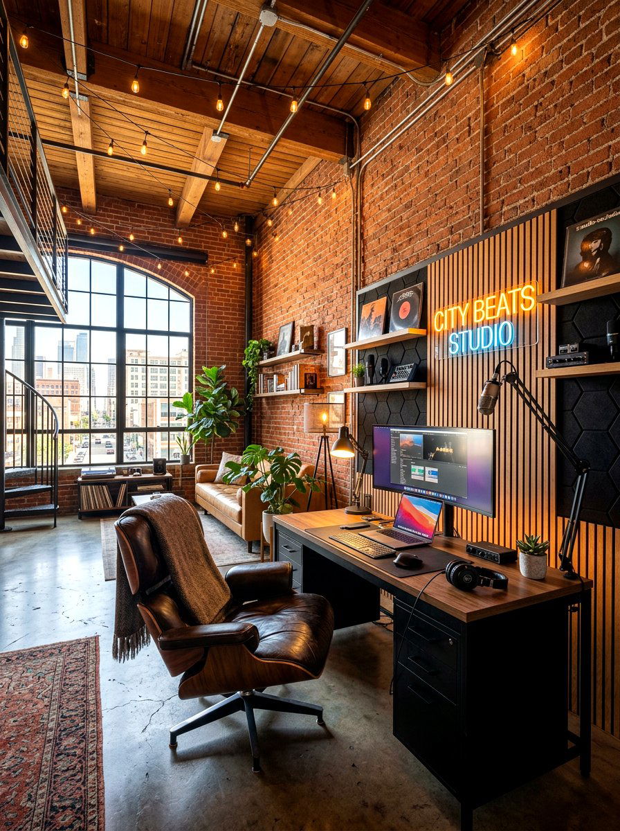 Exposed Brick Wall - 30 home studio backdrop ideas