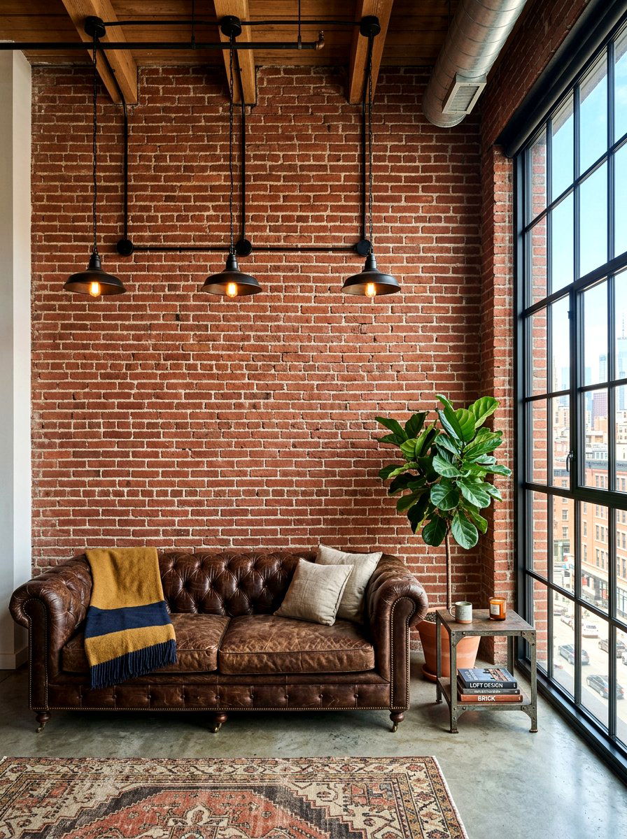 Exposed Brick Wall - 30 studio apartment ideas