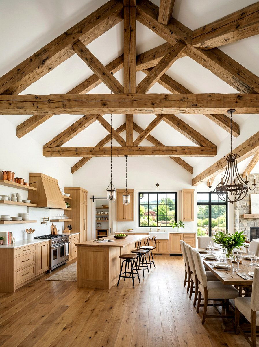 Exposed Ceiling Beam Kitchen - 30 rustic kitchen ideas