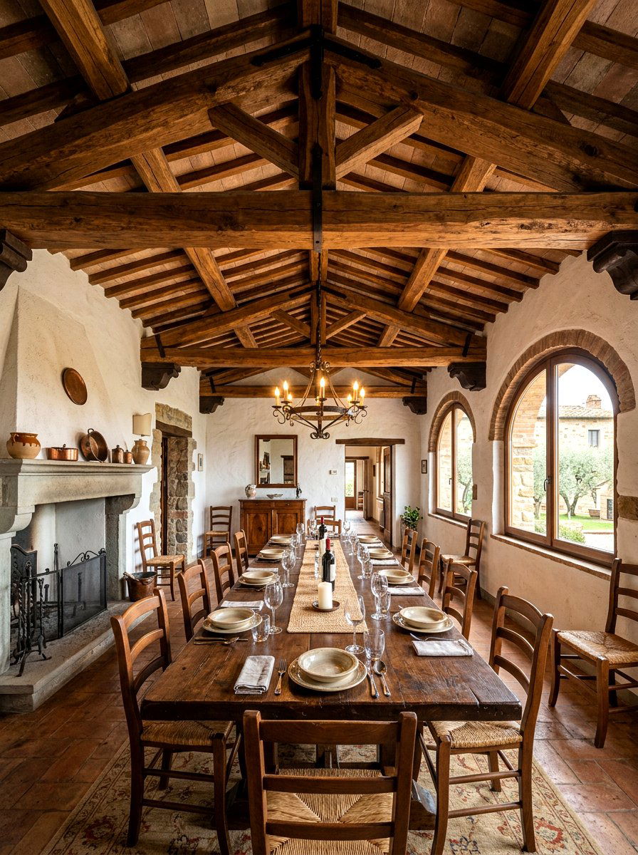 Exposed Ceiling Beam Room - 30 Tuscan supper room ideas